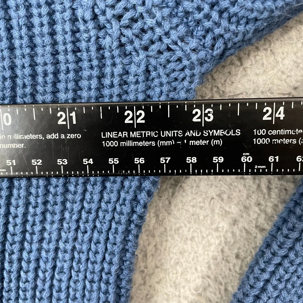 VTG Eddie Bauer Sweater Men XL Blue Knit 90s Grandpa Cottage Crewneck